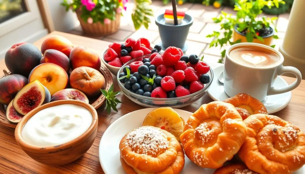 Italian breakfast dishes Traditional Italian breakfast dishes including espresso, croissants, and pastries.